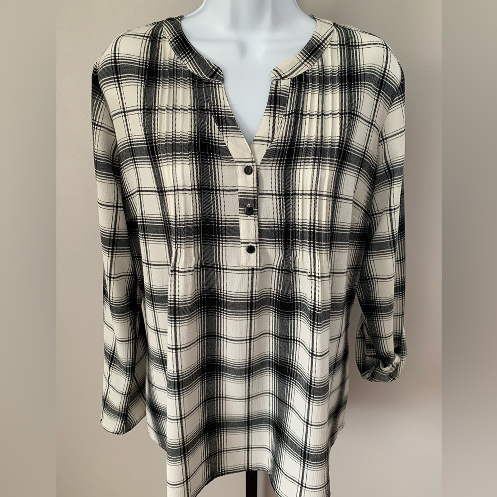 Studio Works Plaid Blouse